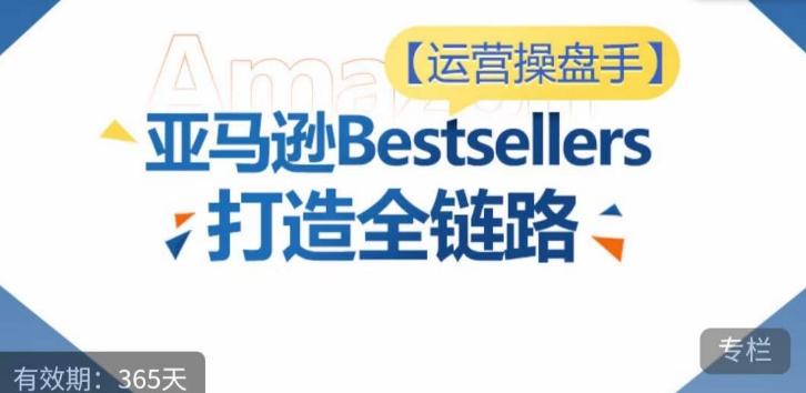 运营操盘手！亚马逊Bestsellers打造全链路，选品、Listing、广告投放全链路进阶优化-蚂蚁汇资源分享项目网