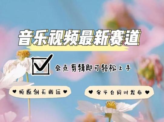 音乐视频赛道最新玩法，纯原创不违规，可所有平台同时发布，会点剪辑即可轻松拿捏【揭秘】-蚂蚁汇资源分享项目网