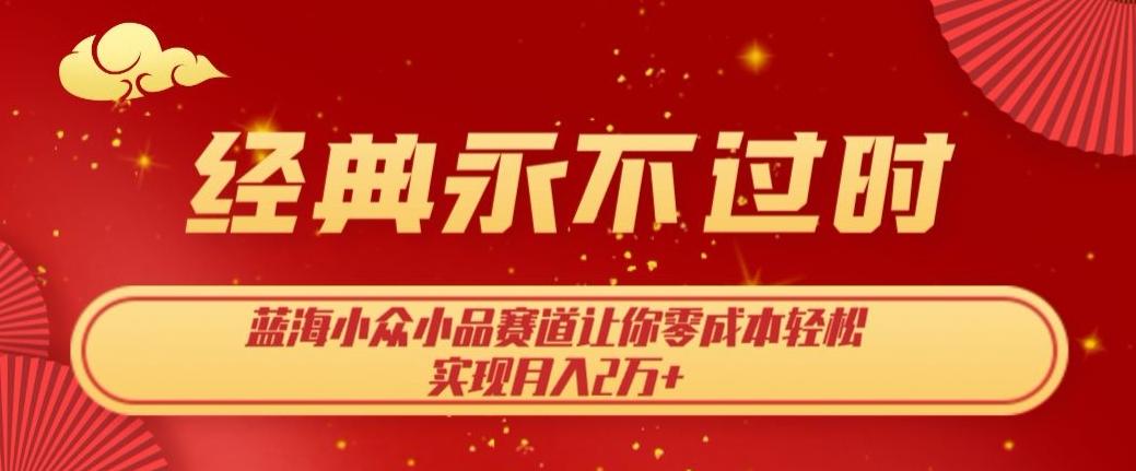 经典永不过时，蓝海小众小品赛道，让你零成本轻松实现月入2万+-蚂蚁汇资源分享项目网