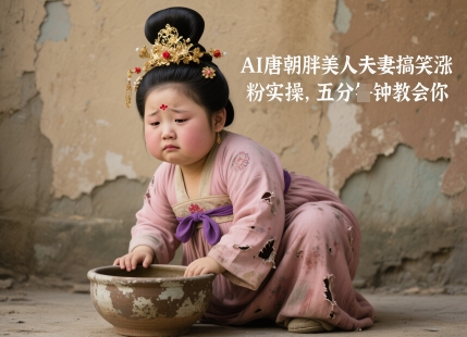 AI唐朝胖美人夫妻搞笑涨粉实操，五分钟教会你-蚂蚁汇资源分享项目网
