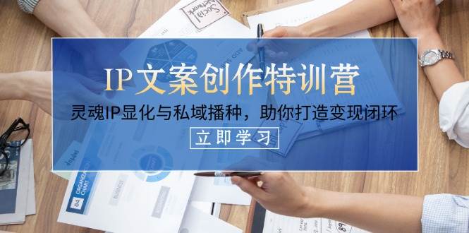 IP文案创作特训营，灵魂IP显化与私域播种，助你打造变现闭环(14节课)-蚂蚁汇资源分享项目网