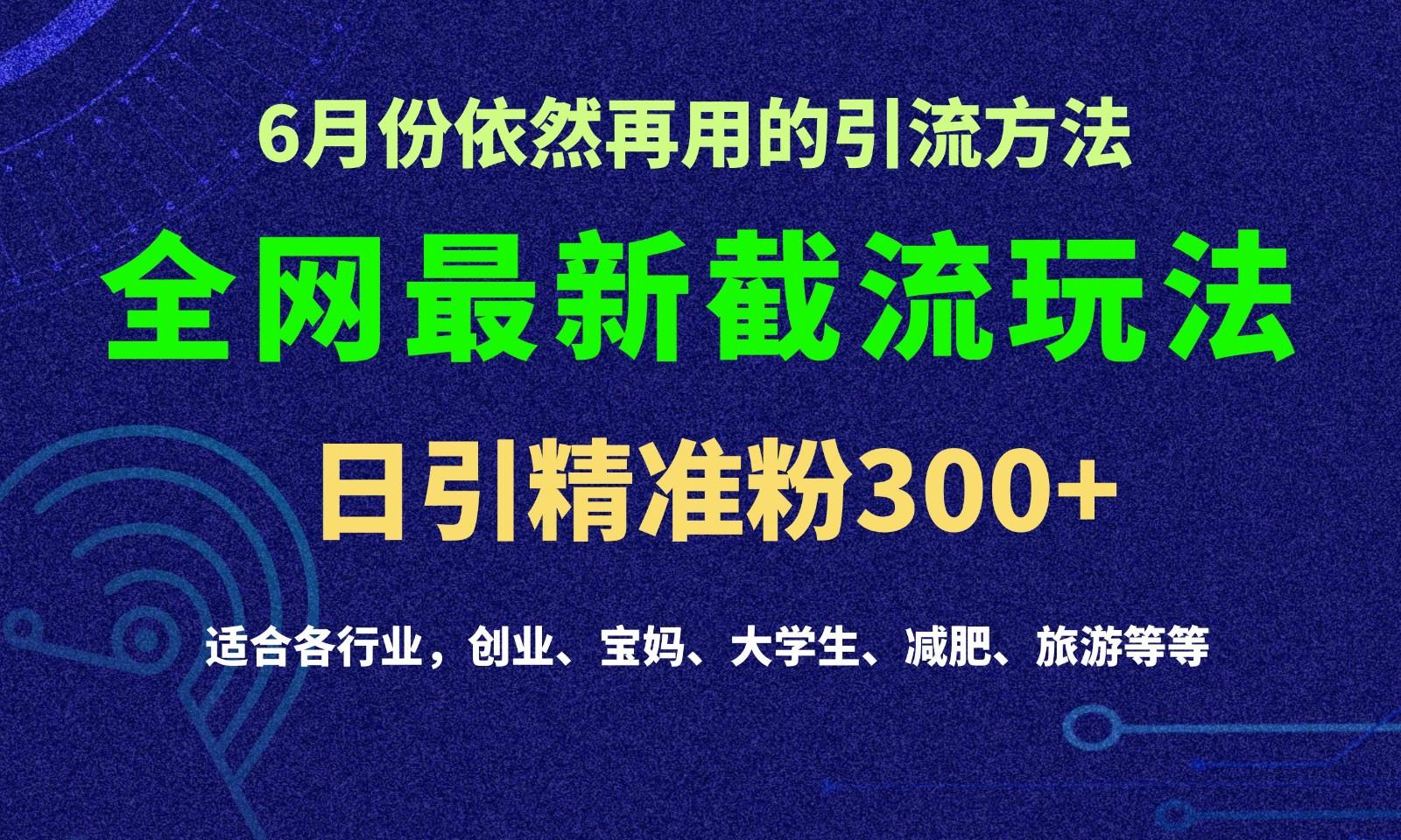 2024全网最新截留玩法，每日引流突破300+-蚂蚁汇资源分享项目网
