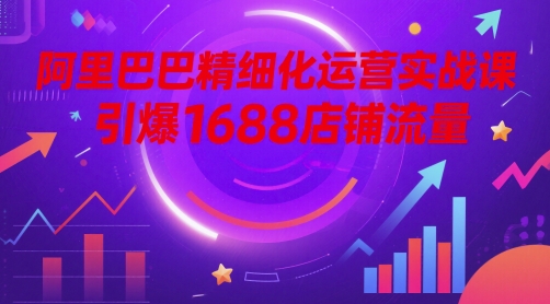 阿里巴巴精细化运营实战课，引爆1688店铺流量-蚂蚁汇资源分享项目网