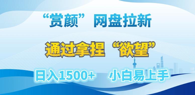 “赏颜”网盘拉新赛道，通过拿捏“欲望”日入1500+，小白易上手【揭秘】-蚂蚁汇资源分享项目网