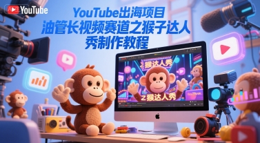 YouTube出海项目，油管长视频赛道之猴子达人秀制作教程-蚂蚁汇资源分享项目网
