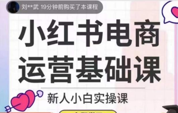 小红书电商运营基础课，新人小白实操课-蚂蚁汇资源分享项目网