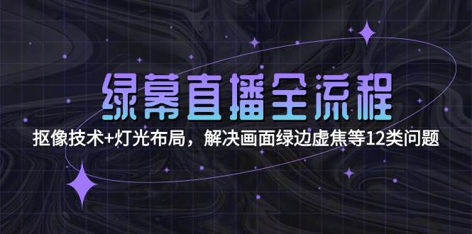 绿幕直播全流程：抠像技术+灯光布局，解决画面绿边虚焦等12类问题-蚂蚁汇资源分享项目网
