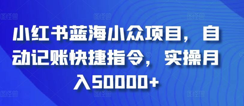 小红书蓝海小众项目，自动记账快捷指令，实操月入50000+【揭秘】-蚂蚁汇资源分享项目网