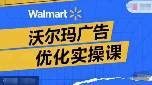 沃尔玛广告优化实操课，广告报告实操讲解，广告如何提高转化和ROAS等-蚂蚁汇资源分享项目网