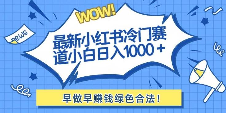 最新小红书冷门赛道日入1000+一部手机小白轻松-蚂蚁汇资源分享项目网