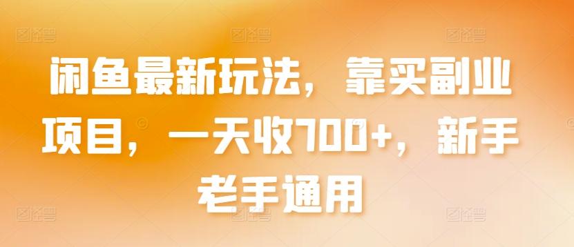 闲鱼最新玩法，靠买副业项目，一天收700+，新手老手通用【揭秘】-蚂蚁汇资源分享项目网