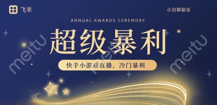 快手官方暴利冷门小游戏无人直播，小白一台电脑即可操作，轻松月入10w+-蚂蚁汇资源分享项目网