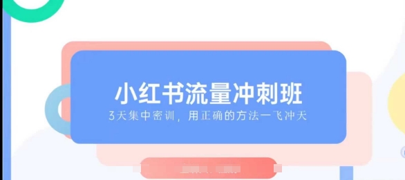 小红书流量冲刺班2025，最懂小红书的女人，快速教你2025年入局小红书-蚂蚁汇资源分享项目网
