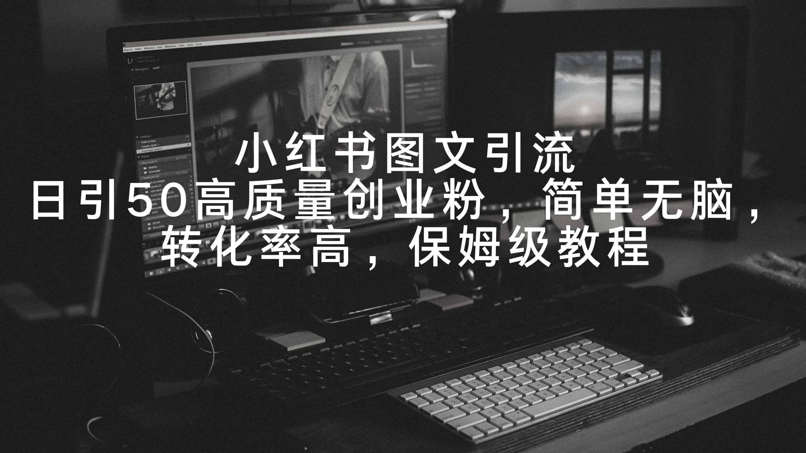 小红书图文引流，日引50高质量创业粉，简单无脑，转化率高，保姆级教程-蚂蚁汇资源分享项目网
