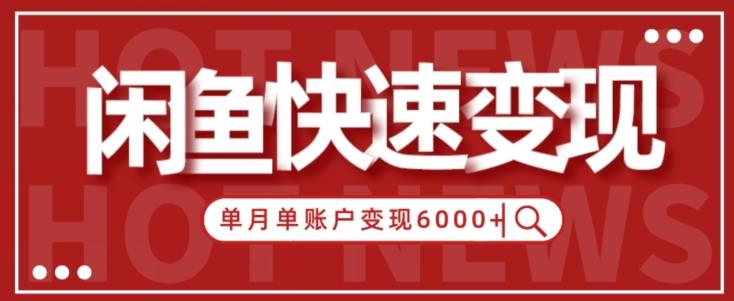【新手项目】小白快速在闲鱼单月单账号变现6000+的秘密-蚂蚁汇资源分享项目网