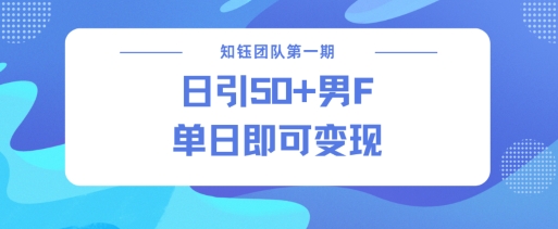 男粉引流新方法不违规，当日即可变现-蚂蚁汇资源分享项目网