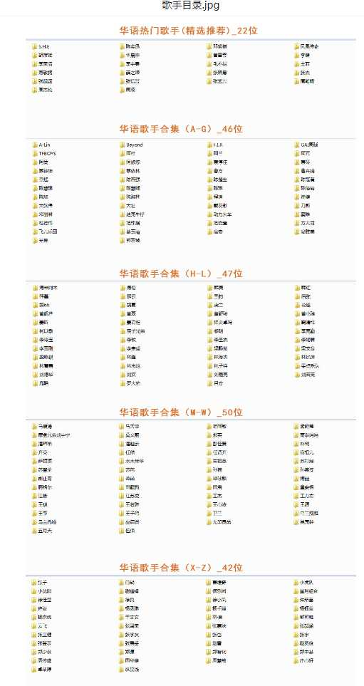 【音乐】歌手合集（100多位歌手合集）-蚂蚁汇资源分享项目网
