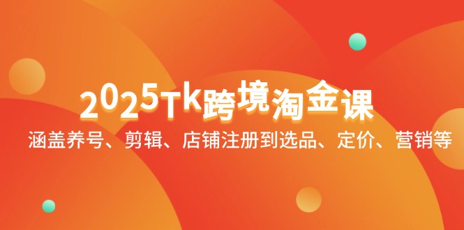 2025Tk跨境淘金课：涵盖养号、剪辑、店铺注册到选品、定价、营销等-蚂蚁汇资源分享项目网