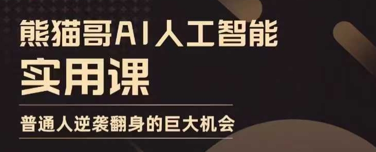 AI人工智能实用课，实在实用实战，普通人逆袭翻身的巨大机会-蚂蚁汇资源分享项目网