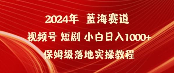 2024年视频号短剧新玩法小白日入1000+保姆级落地实操教程【揭秘】-蚂蚁汇资源分享项目网