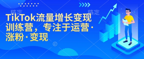 TikTok流量增长变现训练营，专注于运营·涨粉·变现-蚂蚁汇资源分享项目网