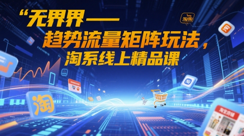 无界-趋势流量矩阵玩法，淘系线上精品课-蚂蚁汇资源分享项目网