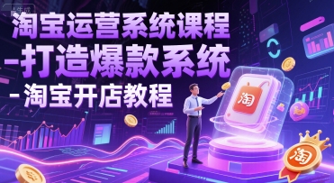 淘宝运营系统课程-打造爆款系统-淘宝开店教程