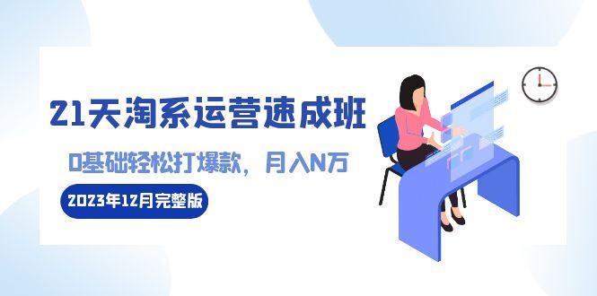 21天淘系运营-速成班2023年12月完整版：0基础轻松打爆款，月入N万-110节课-蚂蚁汇资源分享项目网