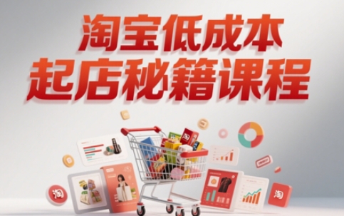 淘宝低成本起店系统课，助你快速起店，实现弯道超车-蚂蚁汇资源分享项目网