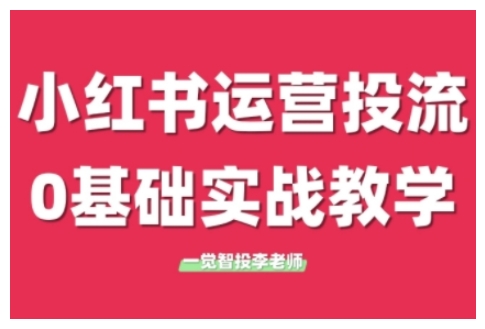 小红书运营投流，小红书广告投放从0到1的实战课，学完即可开始投放(更新)-蚂蚁汇资源分享项目网