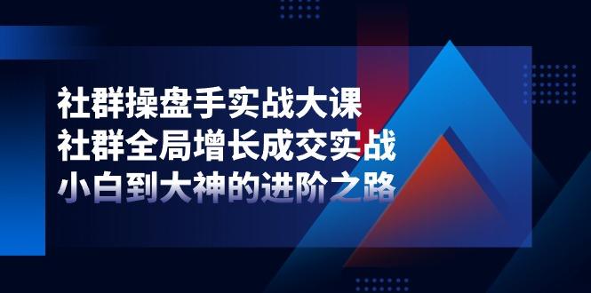 社群-操盘手实战大课：社群 全局增长成交实战，小白到大神的进阶之路-蚂蚁汇资源分享项目网