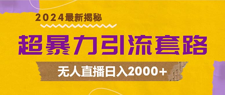 超暴力引流套路，无人直播日入2000+-蚂蚁汇资源分享项目网
