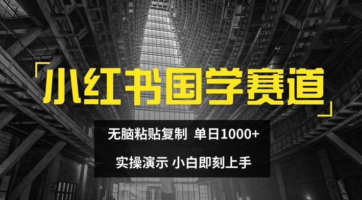 小红书国学赛道，无脑粘贴复制，单日1K，实操演示，小白即刻上手【揭秘】-蚂蚁汇资源分享项目网