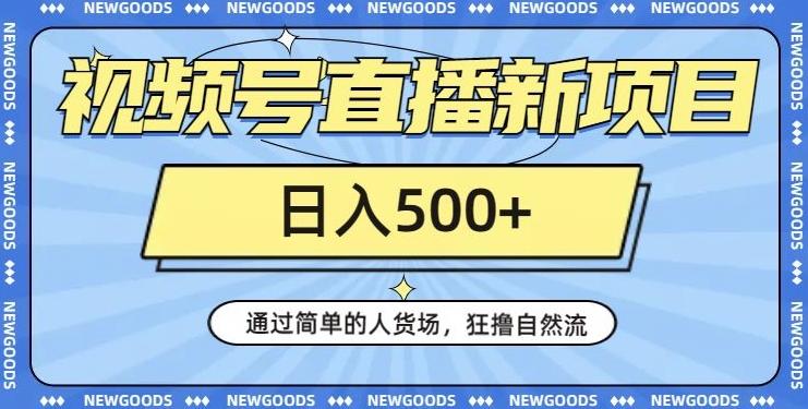视频号直播新项目，通过简单的人货场，狂撸自然流，日入500+【260G资料】-蚂蚁汇资源分享项目网