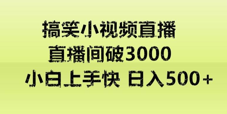 快手直播搞笑小视频解说，适合批量矩阵，日入300-500+-蚂蚁汇资源分享项目网