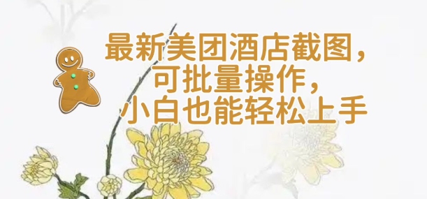 【轻云】最新美团酒店截图，可批量操作，小白也能轻松上手-蚂蚁汇资源分享项目网