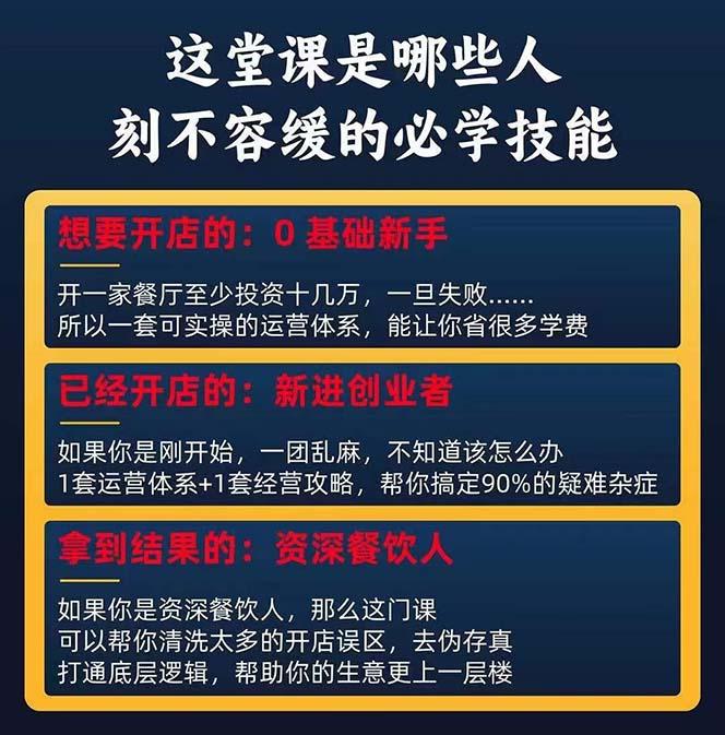 图片[2]-餐饮店盈利实操方法：教你怎样开一家持续能赚钱的餐厅(25节-蚂蚁汇资源分享项目网