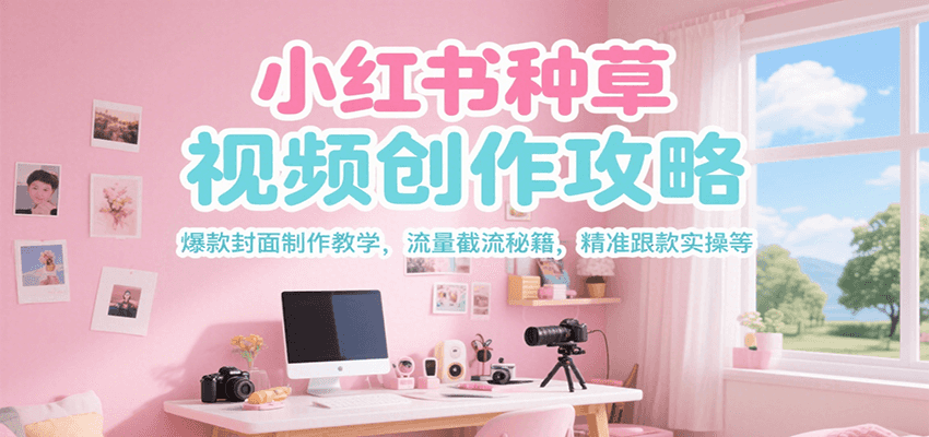小红书种草视频创作攻略，爆款封面制作教学 ，流量截流秘籍 ，精准跟款实操等-蚂蚁汇资源分享项目网