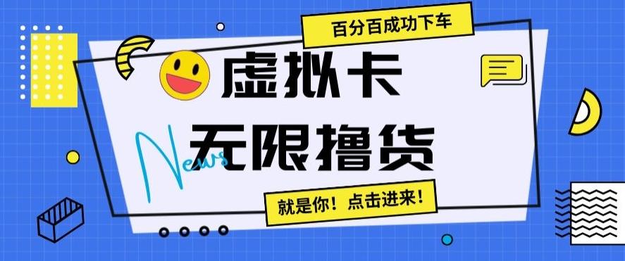 虚拟卡无限撸货，百分百成功下车【仅揭秘】-蚂蚁汇资源分享项目网