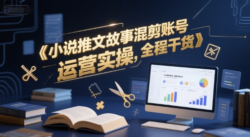 小说推文故事混剪账号运营实操，全程干货-蚂蚁汇资源分享项目网