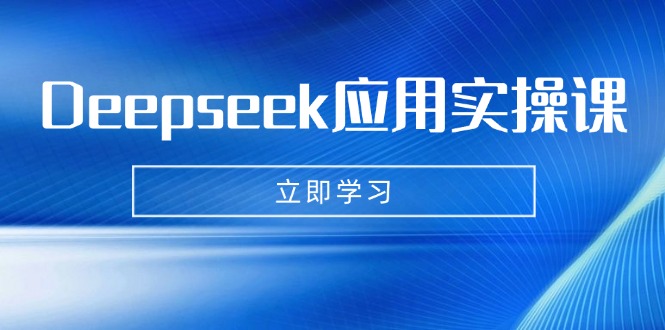 Deepseek应用实操课：AI制作数字妈妈、写真、短视频，辅导作业，PPT制作等-蚂蚁汇资源分享项目网
