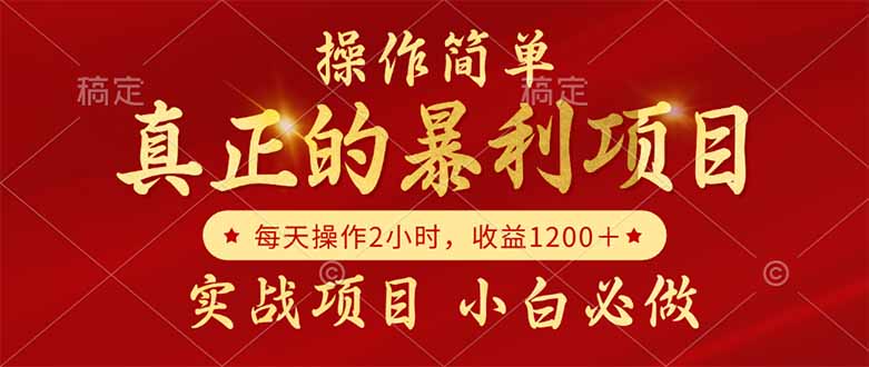 真正的暴利项目，操作简单，每天收益1200＋，自己做老板-蚂蚁汇资源分享项目网