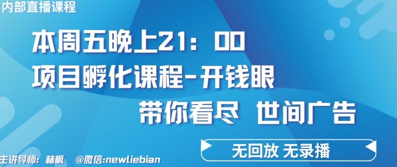 4.26日内部回放课程《项目孵化-开钱眼》赚钱的底层逻辑【揭秘】-蚂蚁汇资源分享项目网