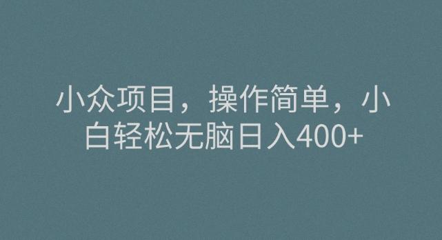 小众项目，操作简单，小白轻松无脑日入400+-蚂蚁汇资源分享项目网