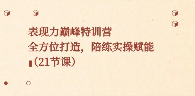 表现力巅峰特训营，全方位打造，陪练实操赋能（21节课）-蚂蚁汇资源分享项目网
