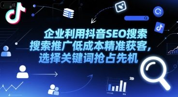 企业利用抖音SEO搜索推广低成本精准获客，选择关键词抢占先机-蚂蚁汇资源分享项目网