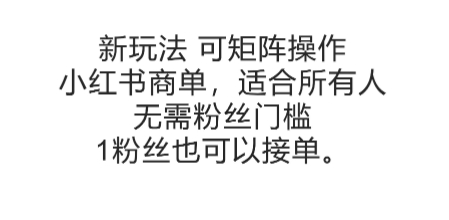 可矩阵操作，小红书商单新玩法，适合所有人，无需粉丝门槛，1粉丝也可以接单-蚂蚁汇资源分享项目网