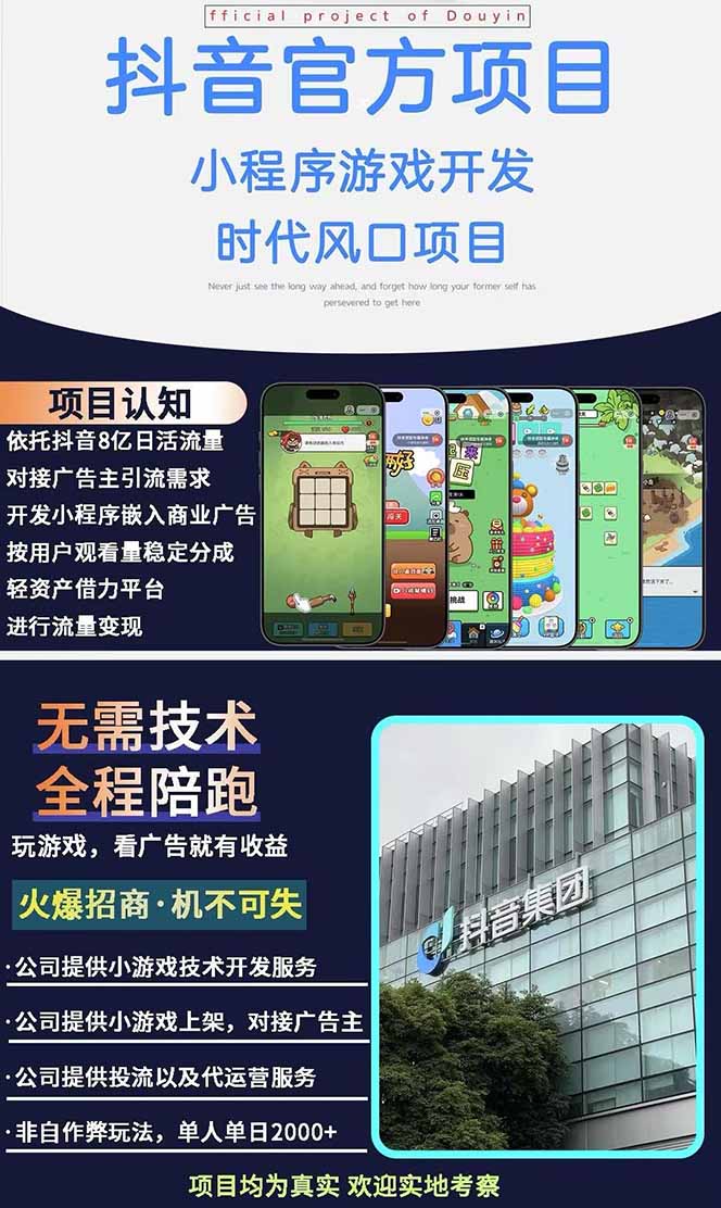 图片[1]-2025最热抖音官方项目 Ai时代风口项目小程序游戏开发 实测单个游戏日收…-蚂蚁汇资源分享项目网