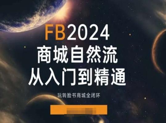 2024Faceboo商城自然流(从入门到精通)，玩转脸书商城全闭环-蚂蚁汇资源分享项目网