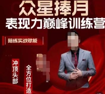 众星捧月表现力巅峰训练营，全方位打造，陪练实战赋能-蚂蚁汇资源分享项目网